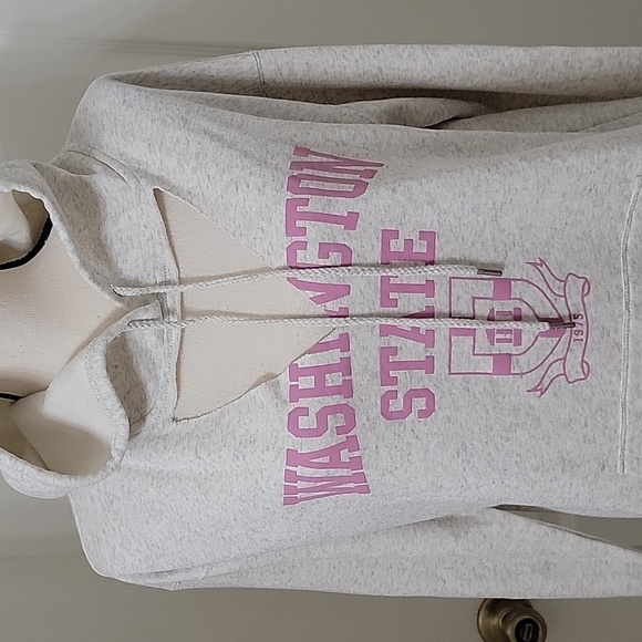 Garage Size L Washington State University Gray w/ Pink Hoodie Cutout Front, NEW - Picture 2 of 12